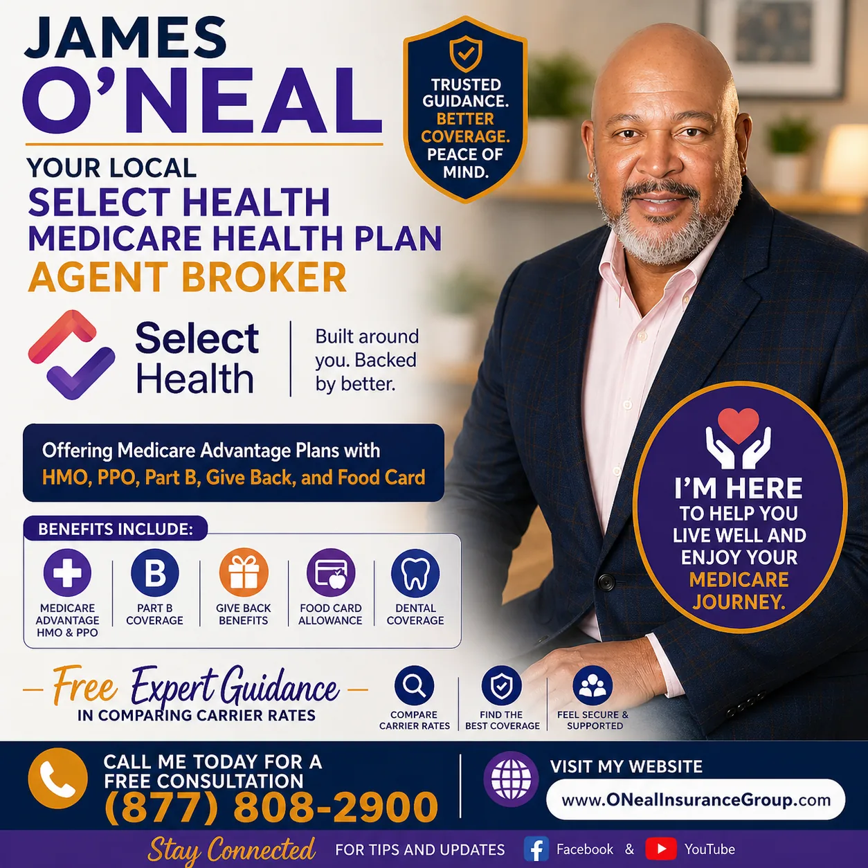 Select Health Medicare plans in Nevada compared by a licensed independent agent broker