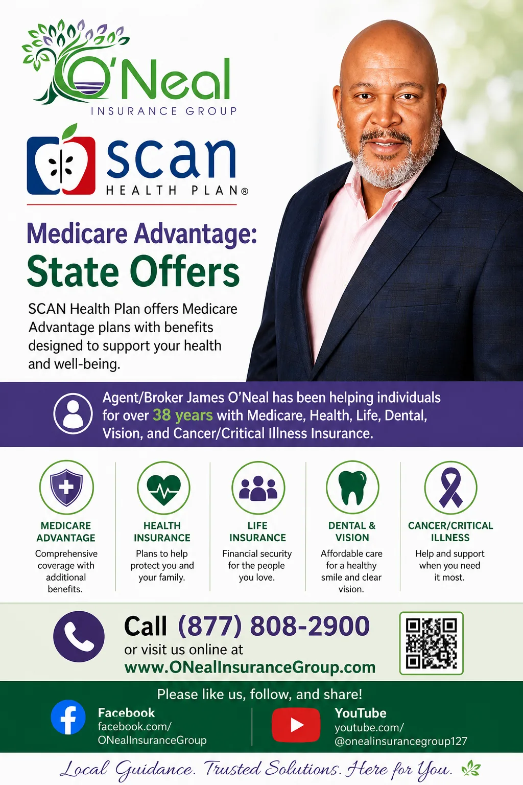 SCAN Medicare Plan Las Vegas. 1 SCAN Medicare Health Plan James O'Neal Las Vegas, Agent Broker Types HMO, and PPO Coverage Options Free Agent Broker Enrollment Help Arizona, California, Nevada, New Mexico, Washington, and Texas